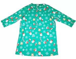 Elf Long Sleeve Nightgown Print Tee Sleep Dress Womens Plus Size 3XL - Picture 1 of 6