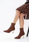 Stuart Weitzman Max 85 Taupe Suede Ankle Boots Women Shoes S5363