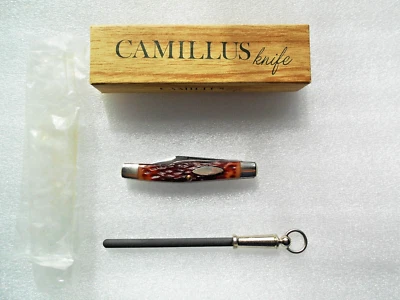 Camillus EE. UU. #177 Espada con Bordes de Navaja Marca Acero Inoxidable Cuchillo Caja Afilador Foto 1 de 4