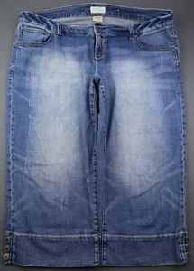 Pantalones de mezclilla para mujer Maurices Capri tiro medio bordados desgastados talla 20 (Sr 40x20) - Imagen 1 de 8