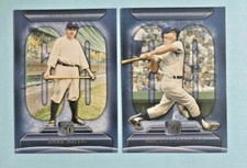 2011 Topps 60th NY Yankees ,Babe Ruth #T60-3 & Mickey Mantle #T60-7 reprint phot