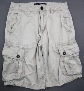 Men's 2014 American Eagle Classic Cargo Shorts Beige 100% Cotton Size 28 - Picture 1 of 12
