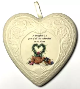 Heritage Heart Collection 1995 "A Daughter is a part..." Scented Heart Pomander - Picture 1 of 5