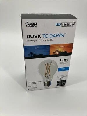 FEIT ELECTRIC LED INTELLIBULB 60-Watt Equivalent A19 Dusk to Dawn 5000K Daylight - Image 1 of 4