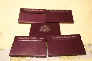 1985 U.S. MINT PROOF SET Coins - 5 set of 5 coins each - Picture 1 of 2