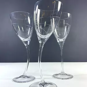 Villeroy & Boch Windblown Crystal Claret Wine Glasses set of 3 - Picture 1 of 6