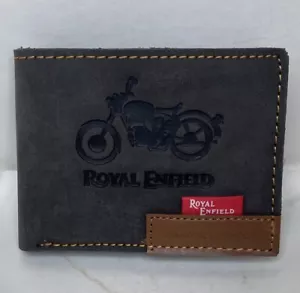 Royal Enfield Stylish Men's Genuine Leather Bifold Wallet For Men Wallets Gift - Picture 1 of 9