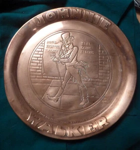 Vintage Johnnie Walker Whisky Round Copper Tray 33cms Good Clear Definition 1930 - Picture 1 of 4