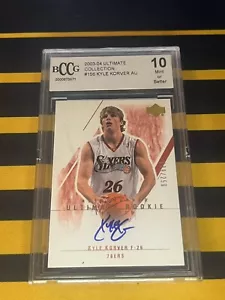 2003 Kyle Korver Upper Deck Ultimate Rookie Auto Limited /250 Beckett Bccg 10 - Picture 1 of 2