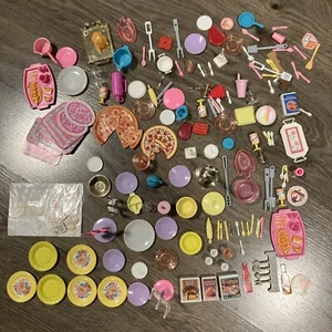Enorme Lote Accesorios Muñeca Barbie Cocina Comida Algunos De Colección - Imagen 1 de 7