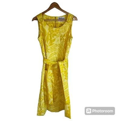 Ruth Clarage Mujer Vestido Vintage Talla 12 Amarillo Foto 1 de 4