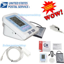 Digital Upper Arm Blood Pressure Monitor NIBP Monitor+Cuff+Spo2 Probe USA CE FDA