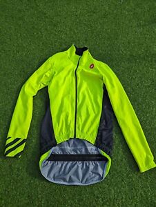 Castelli Waterproof  Jacket - Neon Yellow / Black - Large