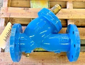 Y-Sieb 4" Klasse 125/150 Flanschende epoxidbeschichtetes Gehäuse mit 1-1/4" Kugelhahn - Bild 1 von 9