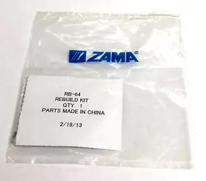 ZAMA PART# RB-64, KIT DE RECONSTRUCCIÓN DE CARBURADOR PARA MODELOS ECO SELECCIONADOS-OEM - Imagen 1 de 4