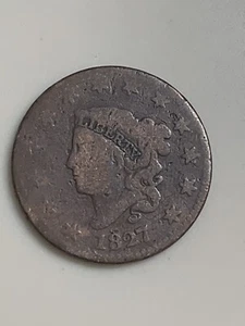 1827 Coronet Head Large Cent - Picture 1 of 2