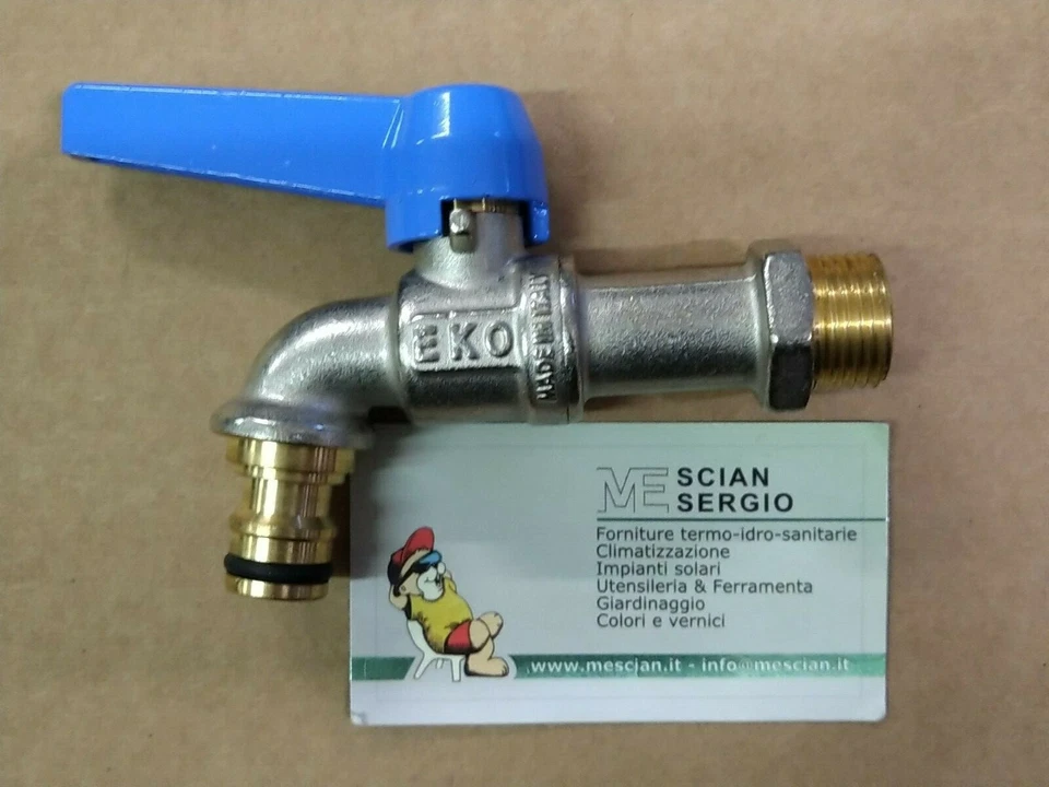 Rubinetto portagomma sfera 1/2" Maschio EKO MATIC S.0071N4 RAPIDO GIARDINO  - Immagine 1 di 1