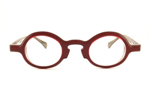 Rare Authentic Anne et Valentin HUMOUR 0912 37mm Red Gray Frames Glasses France - Picture 1 of 5