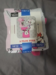 Disney Minnie Mouse 3 pack tees SIZE 10/12 - Picture 1 of 3