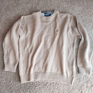 Vintage Tommy Hilfiger Men's Sweater Large Light Brown - Picture 1 of 4