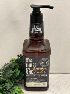 All About Men 3-in -1 Bourbon & Cedar/ Bourbon Body Hair Fash Wash 33.8 Fl Oz - Picture 1 of 4