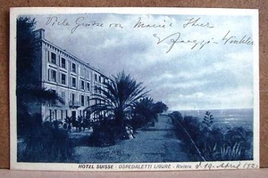 Hotel Suisse - Ospedaletti Ligure - riviera [piccola, b/n, viaggiata] - Picture 1 of 1