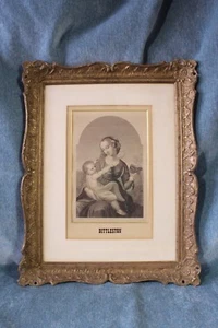 Engraving Virgin and Child. Bittleston. S.XIX Grabado Virgen con el Niño - Imagen 1 de 6