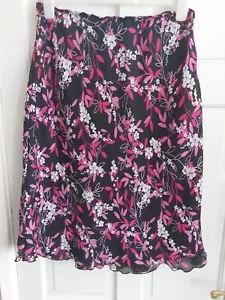 Happy D By Damart Reversible 2 in 1 Floral Spotted Black Pink White Uk 18/20 - Picture 1 of 7
