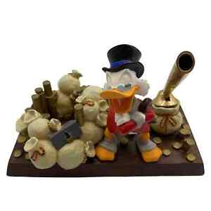 Vintage Disney Scrooge McDuck Pen Holder Desk Office DuckTales Money Bag Coins