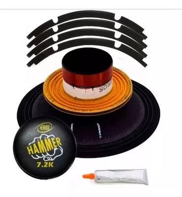 Repair Kit Eros Loudspeaker Woofer E-15 Hammer 7.2k 3600w Rms 4 Ohms 15 Inches - Image 1 of 4