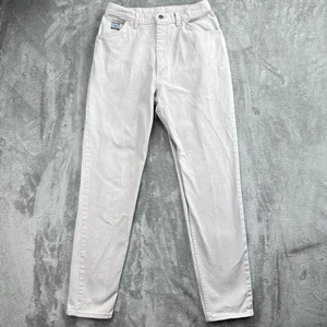 Vintage Wrangler Relaxed Jeans 12x32 Beige Keramik Mom Jeans Tapered High Rise - Bild 1 von 14