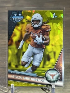 Bowman University 2023 cromo zafiro primer Jordan Whittington amarillo #/75 Rams - Imagen 1 de 2