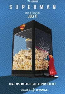 Superman Movie Heat Vision Popcorn Machine Bucket Regal NEW SEALED - Picture 1 of 2