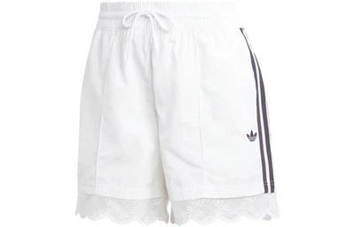 Pantalones Cortos Adidas Originales Trifolio Ribete de Encaje 3 Rayas Foto 1 de 4