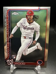 2025 Topps Chrome Baseball Rookie RC #132 James Wood - Picture 1 of 2