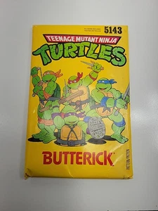 VTG 1990 Butterick Pattern 5143 Teenage Ninja Mutant Turtles Kids Costume Unused - Picture 1 of 3