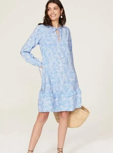 Scotch & Soda Madison Blue Pebble Swing Dress Size Medium J15 - Picture 1 of 9