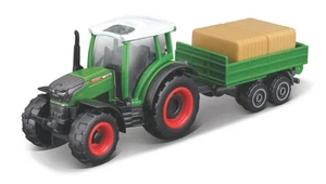 MAISTO TRACTOR FENDT 209 VARIO GREEN + TRAILER 15cm DIE CAST NEW MODEL 15590 - Picture 1 of 4