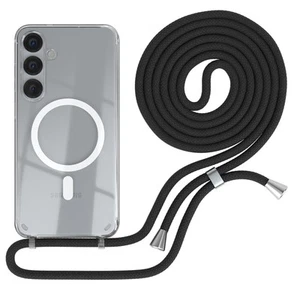 MagSafe Łańcuszek na telefon komórkowy do Samsung Galaxy S25 Plus Etui z paskiem Case Łańcuszek Czarny - Zdjęcie 1 z 7