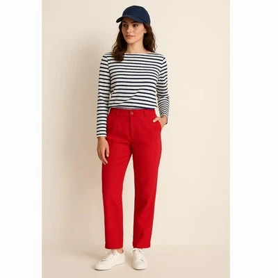 Pantalones para mujer Nana EE. UU. rojo mezcla de lino L náutico costero abuela ligeros Foto 1 de 4