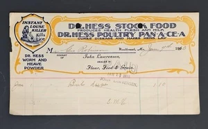 1910 Westbrook Maine Lawrensen Receipt Letterhead Dr. Hess Cures Lice Killer - Picture 1 of 4