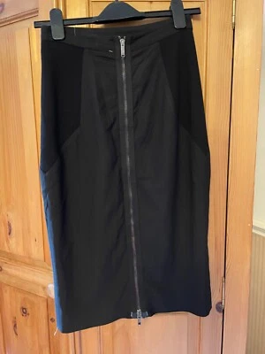 Matthew Williamson. Bandage Black Front Zipped Midi Skirt UK/8 - Image 1 of 3