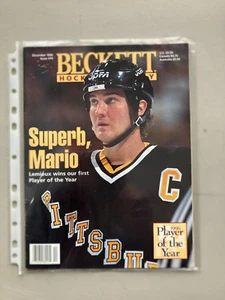 Mario Lemieux Super Mario  Pittsburgh Penguins Beckett Magazine - Picture 1 of 1