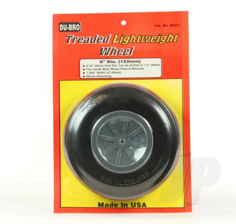 DuBro 600TL Treaded Lightweight Wheel 6"