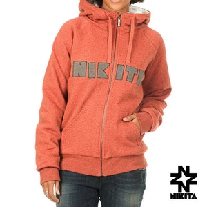 Sudadera con capucha Nikita Rider para mujer snowboard sherpa con cremallera completa M Cayanne nueva con etiquetas - Imagen 1 de 1