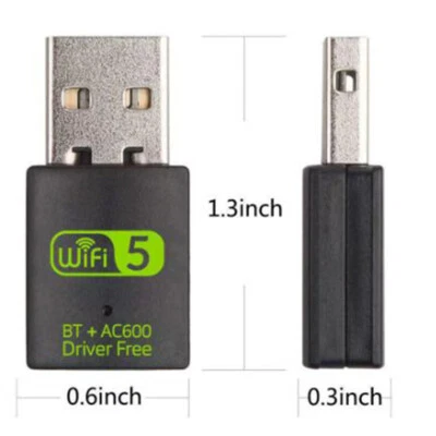 2in1 Bluetooth Dongle + WLAN Dual Band USB Stick ac600Mbit/S Adapter PC Windows - Bild 1 von 4