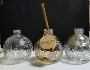 Weihnachtskugel Schneeflocke  Glas  NEU - Bild 1 von 3