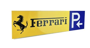Ferrari Parcheggio Vintage, Insegna in Metallo - Foto 1 di 6