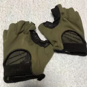 Rapha Fingerless Gloves Olive Green Men's Size S from Japan Used - Picture 1 of 3