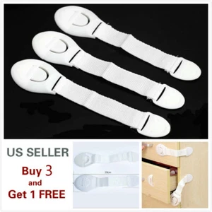 3Pcs Baby Kids Safety Lock Box Drawer Cupboard Cabinet Fridge Door Child Proof - Picture 1 of 5